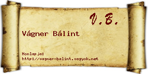 Vágner Bálint névjegykártya